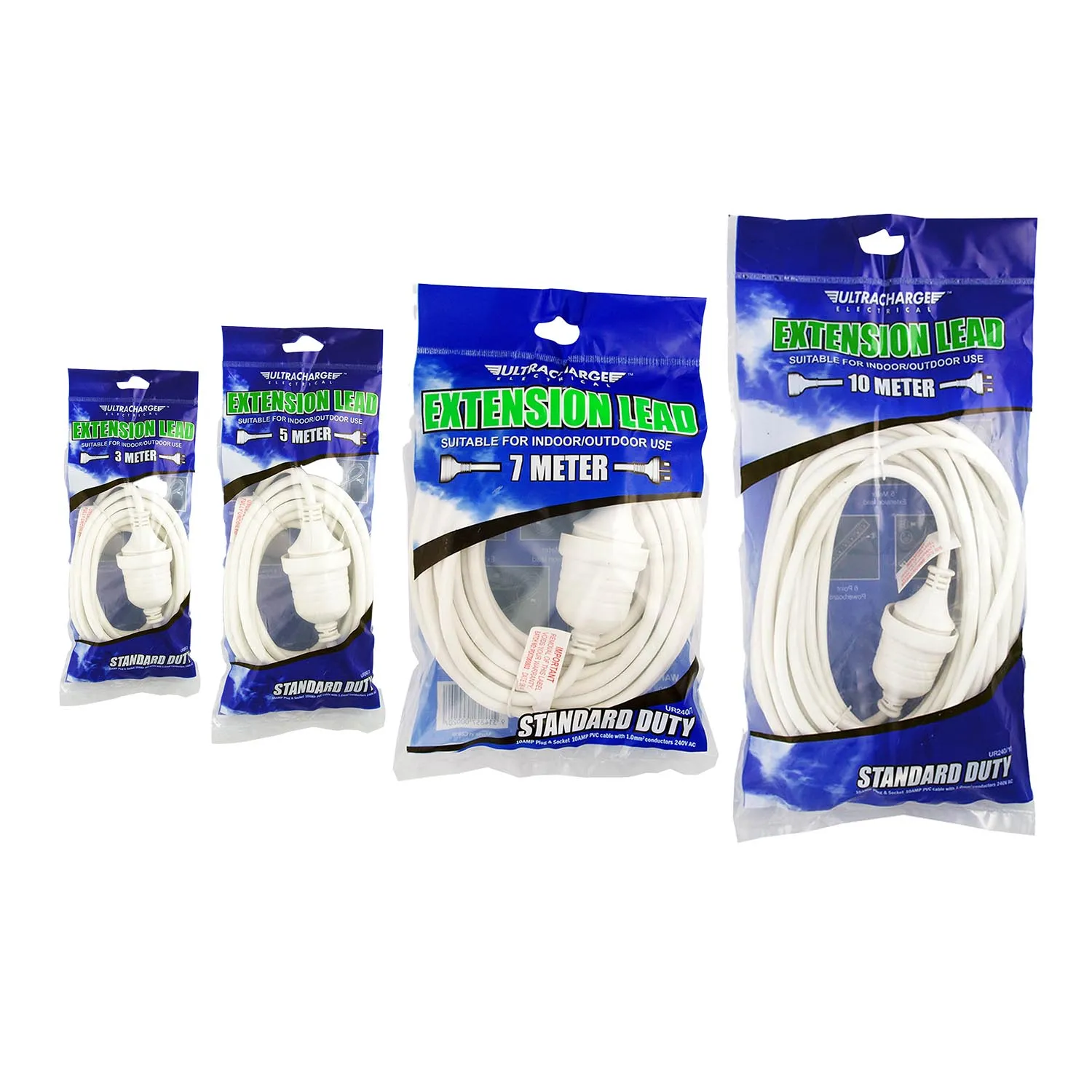 Ultracharge™ 10 Amp Indoor & Outdoor Extension Lead White