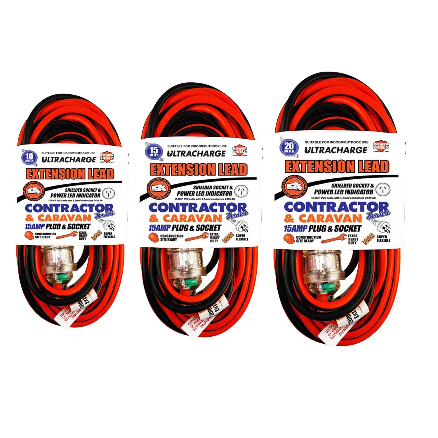 Ultracharge™ Contractor 15 Amp Extra Heavy Duty Extension Lead